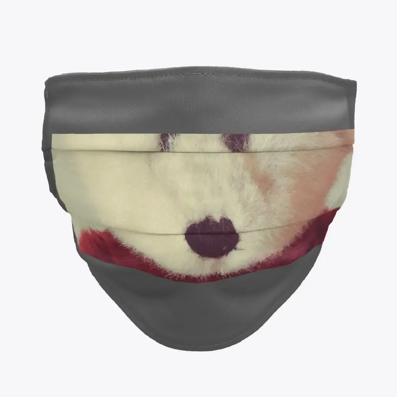 Cute brown and white bear mask